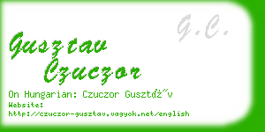 gusztav czuczor business card